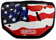 Battle American Flag 2.0 Chrome Adult Football Back Plate - Red/White/Blue