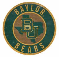Baylor Bears 12" Circle with State Sign