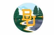 Baylor Bears 12" Landscape Circle Sign