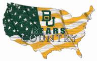 Baylor Bears 15" USA Flag Cutout Sign