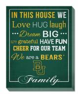 Baylor Bears 16" x 20" In This House Canvas Print