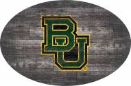 Baylor Bears 46" Distressed Wood Oval Sign