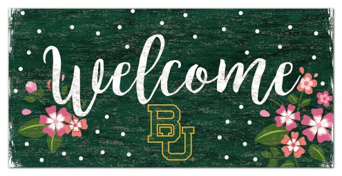 Baylor Bears 6&quot; x 12&quot; Floral Welcome Sign