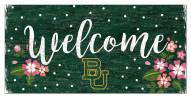 Baylor Bears 6" x 12" Floral Welcome Sign