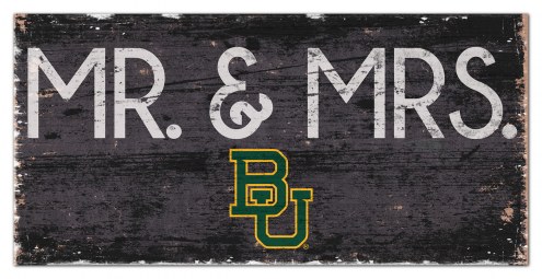 Baylor Bears 6&quot; x 12&quot; Mr. & Mrs. Sign
