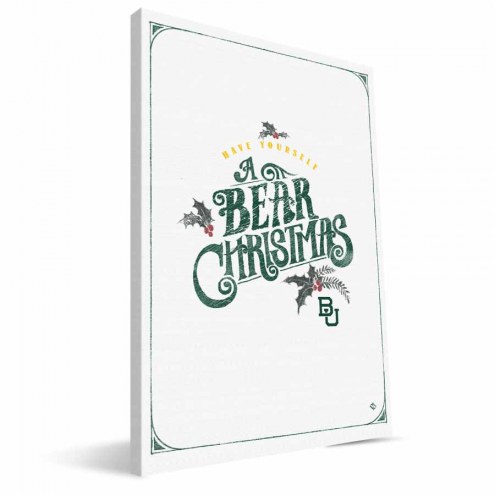 Baylor Bears 8&quot; x 12&quot; Merry Little Christmas Canvas Print