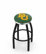 Baylor Bears Black Swivel Barstool with Chrome Accent Ring