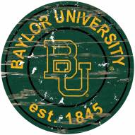 Baylor Bears Distressed Round Sign