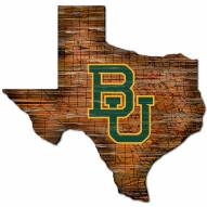 Baylor Bears Distressed State with Logo Sign