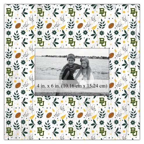 Baylor Bears Floral Pattern 10&quot; x 10&quot; Picture Frame