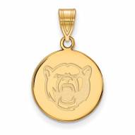 Baylor Bears NCAA Sterling Silver Gold Plated Medium Disc Pendant