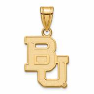 Baylor Bears NCAA Sterling Silver Gold Plated Medium Pendant