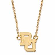 Baylor Bears NCAA Sterling Silver Gold Plated Small Pendant Necklace