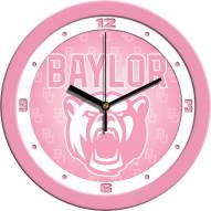 Baylor Bears Pink Wall Clock