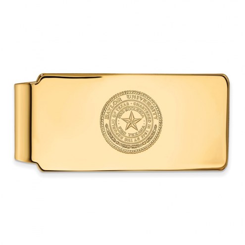 Baylor Bears Sterling Silver Gold Plated Crest Money Clip