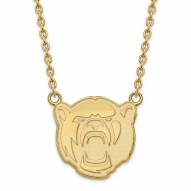 Baylor Bears Sterling Silver Gold Plated Large Pendant Necklace