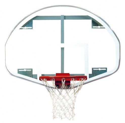 Bison 39&quot; x 54&quot; Extended Life Competition Fan-Shaped Glass Backboard