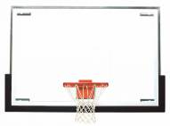 Bison 48" x 72" Tall Glass Competition Basketball Backboard