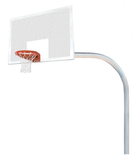Bison 5 9/16&quot; x 8' Mega Duty 42&quot; x 72&quot; Perforated Steel Playground Basketball Hoop