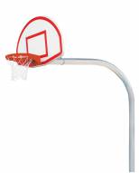 Bison 5 9/16" x 8' Mega Duty Finished Aluminum Fan Playground Basketball System
