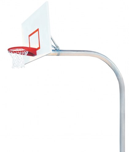Bison 5 9/16&quot; x 8' Mega Duty Steel Playground Rectangle Basketball Hoop