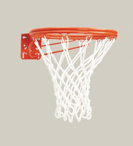 Bison Front Mount Double-Rim Basketball Goal with No-Tie Netlocks