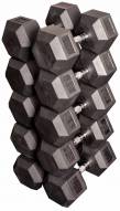 Body Solid Rubber Hex Dumbell Set - 80-100 lb pairs