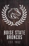 Boise State Broncos 11" x 19" Laurel Wreath Sign