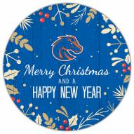 Boise State Broncos 12" Merry Christmas & Happy New Year Sign