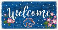 Boise State Broncos 6" x 12" Floral Welcome Sign