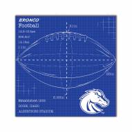 Boise State Broncos Ball Blueprint 10" x 10" Sign