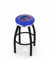 Boise State Broncos Black Swivel Barstool with Chrome Accent Ring