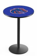 Boise State Broncos Black Wrinkle Bar Table with Round Base