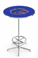 Boise State Broncos Chrome Bar Table with Foot Ring