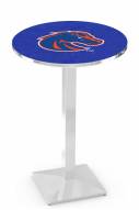 Boise State Broncos Chrome Bar Table with Square Base