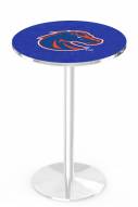 Boise State Broncos Chrome Pub Table with Round Base