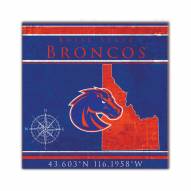 Boise State Broncos Coordinates 10" x 10" Sign