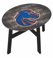 Boise State Broncos Distressed Wood Side Table