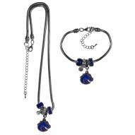 Boise State Broncos Euro Bead Necklace & Bracelet Set
