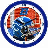 Boise State Broncos Football Helmet Wall Clock