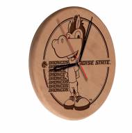 Boise State Broncos Laser Engraved Wood Clock