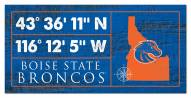 Boise State Broncos Horizontal Coordinate 6" x 12" Sign