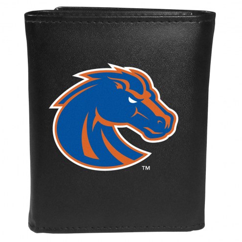 Boise State Broncos Large Logo Leather Tri-fold Wallet