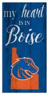 Boise State Broncos My Heart State 6" x 12" Sign