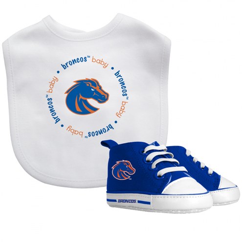 Boise State Broncos Infant Bib & Shoes Gift Set