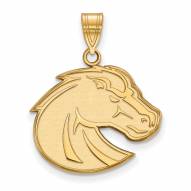 Boise State Broncos NCAA Sterling Silver Gold Plated Large Pendant