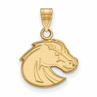 Boise State Broncos NCAA Sterling Silver Gold Plated Small Pendant