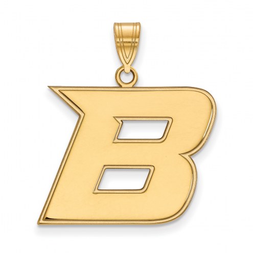 Boise State Broncos Sterling Silver Gold Plated Large Pendant
