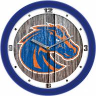 Boise State Broncos Weathered Wood Wall Clock