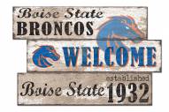 Boise State Broncos Welcome 3 Plank Sign